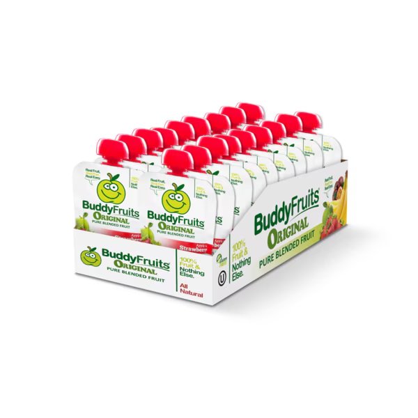 Buddy Fruits Pure Blended Strawberry Snack 3.2 oz., PK18, Buddy Fruits, Mfr#: 1852181